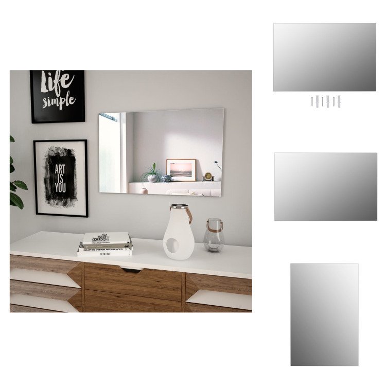 vidaXL Lustro ścienne 60 x 40 cm prostokątne szklane - Lustro
