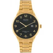 Zegarki męskie - Złoty męski zegarek na bransolecie PACIFIC SSMB-1107D-08 - miniaturka - grafika 1