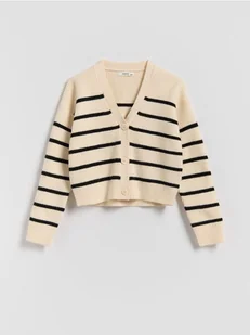 Reserved - Dzianinowy kardigan z wiskozą - wielobarwny - Swetry dla dziewczynek - miniaturka - grafika 1