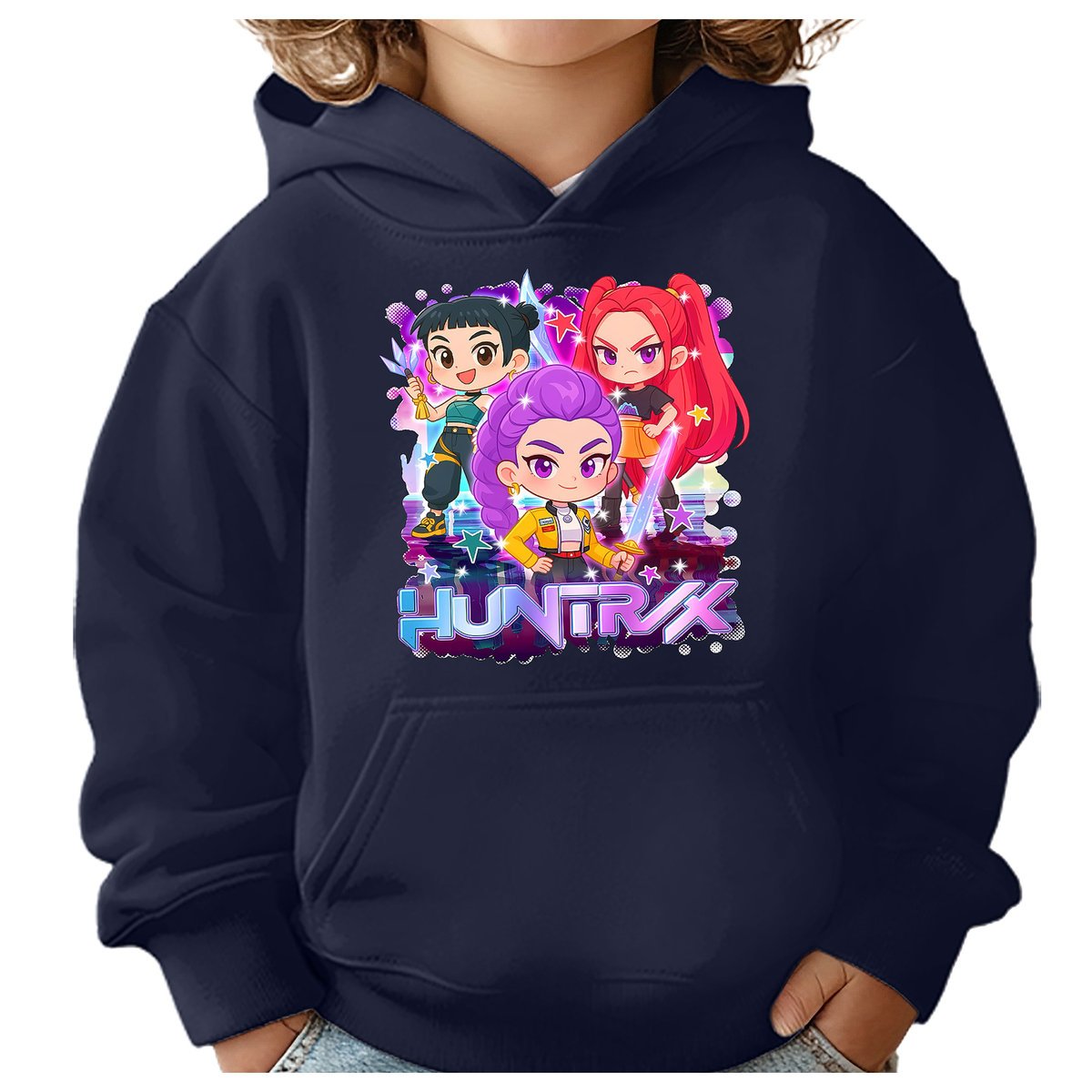 BLUZA DZIECIĘCA KPOP DEMON HUNTERS HUNTRIX 146-152 Z KAPTUREM BAWEŁNIANA