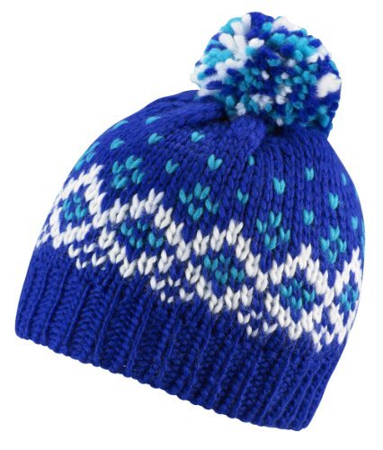 Salomon Uni czapka Pearl Beanie, daek violet/biały/niebieski bay blue, jeden rozmiar, L32546800