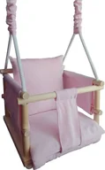 Place zabaw - Huśtawka Elior Jasnoróżowa huśtawka kubełkowa dla dzieci - Zelma - miniaturka - grafika 1