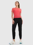 Spodnie sportowe damskie - 4F Spodnie do biegania w terenie szybkoschnące damskie - czarne L - miniaturka - grafika 1