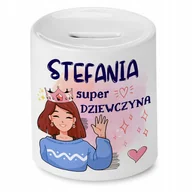 Skarbonki - Skarbonka 330 ml Dla Stefanii Córki Dziecka z Nadrukiem ze Zdjęciem - miniaturka - grafika 1
