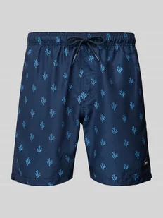 Spodenki kąpielowe o kroju regular fit z naszywką z logo model ‘Mike’ - Kąpielówki męskie - miniaturka - grafika 1