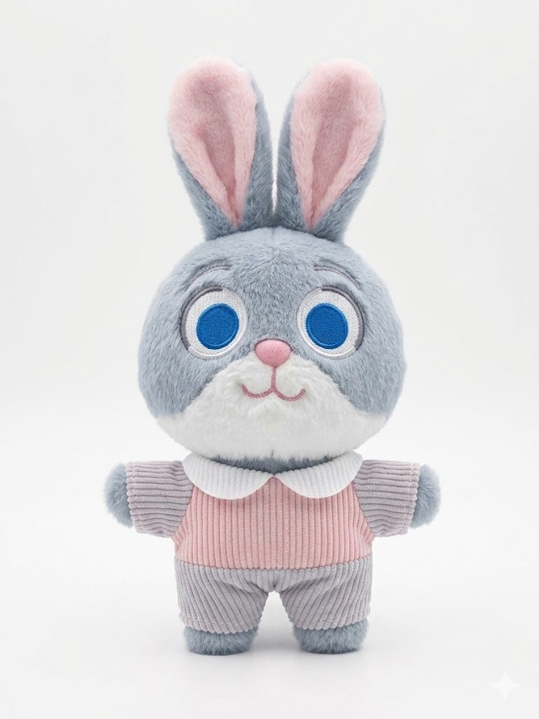 Pluszowy Królik z Ubrankiem 30cm - Miękka Przytulanka dla Dzieci