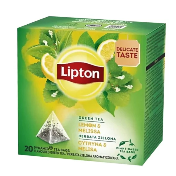 Lipton Herbata zielona z cytryną i melissą 20 torebek