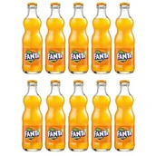 Napoje gazowane - Fanta Napój Gazowany Pomarańczowy 10x250ml w Szklanych Butelkach - Orzeźwienie z Cytrusową Świeżością - miniaturka - grafika 1