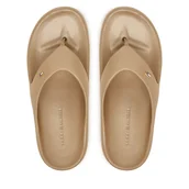 Klapki i japonki damskie - Japonki Tommy Hilfiger Pearlized FW0FW09201 Beżowy - miniaturka - grafika 1