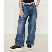 Spodnie i spodenki dla dziewczynek - Guess Jeansy RIGID | Relaxed fit - miniaturka - grafika 1