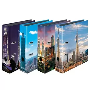 Segregator A4 8cm Drapacze chmur max file mix - HERLITZ - Segregatory - miniaturka - grafika 1