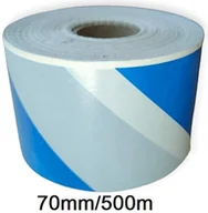 Odzież robocza - Taśma ostrzegawcza wygrodzeniowa 70mm/500m biało NIEBIESKA /PAPER-TECH - miniaturka - grafika 1