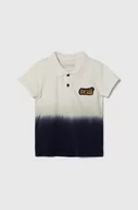 Koszulki dla chłopców - Guess polo bawełniane dziecięce kolor granatowy wzorzysty - miniaturka - grafika 1