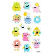 Zabawki kreatywne - Dalprint Naklejki z pianki świecące w ciemności potworki - miniaturka - grafika 1