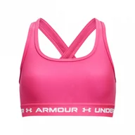 Bielizna sportowa damska - Dziewczęcy biustonosz treningowy UNDER ARMOUR Crossback Mid Solid - miniaturka - grafika 1