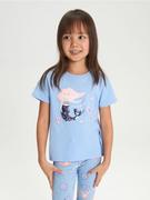 Koszulki dla dziewczynek - Sinsay - Koszulka z nadrukiem - niebieski - miniaturka - grafika 1