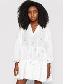 Sukienki - Seafolly Sukienka letnia Embroidery 54155 Biały Regular Fit - miniaturka - grafika 1