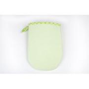 Rękawice i gąbki do kąpieli - Bocioland Rękawica myjka 100% bawełna zielona - miniaturka - grafika 1