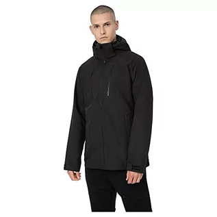 Kurtki męskie - 4F Męska kurtka techniczna, DEEP BLACK, XL - grafika 1