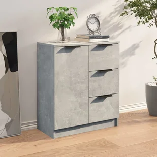 Lumarko Szafka, szarość betonu, 60x30x70 cm, materiał drewnopochodny - Szafki do salonu - miniaturka - grafika 9