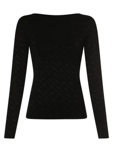 BOSS Damski sweter z dzianiny - Ferenti Kobiety wiskoza czarny wzorzysty, S - Swetry damskie - miniaturka - grafika 1