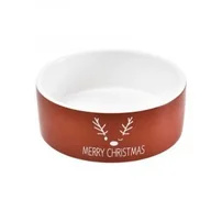 Miski dla psów - BARRY KING BARRY KING Miska ceramiczna dla psa Merry Christmas czerwona 16x6cm [BK-15603] - miniaturka - grafika 1