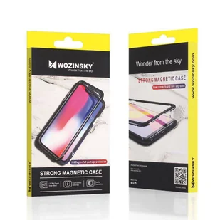 Wozinsky Full Magnetic Case magnetyczne etui 360 pokrowiec na przód i tył z wbudowanym szkłem Samsung Galaxy A72 4G czarno-przezroczysty - Etui i futerały do telefonów - miniaturka - grafika 5