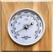 Termometry domowe - JVD Barometr analogowy drewniany JVD BA230.68 14x14 cm . - miniaturka - grafika 1