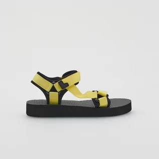 Buty dla chłopców - Reserved Reserved - Sandały na rzepy - Żółty - grafika 1