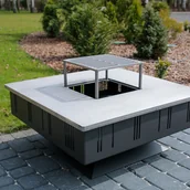 Paleniska ogrodowe - KRATKI KRATKI PALENISKO Z GRILLEM QUADRUM QUADRUM/BBQ - miniaturka - grafika 1