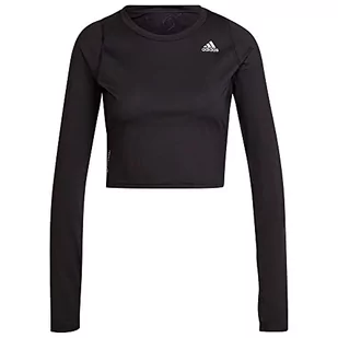 adidas Bluza damska RN Fast FLWR LS, czarna, 2XS - Bluzy damskie - miniaturka - grafika 1