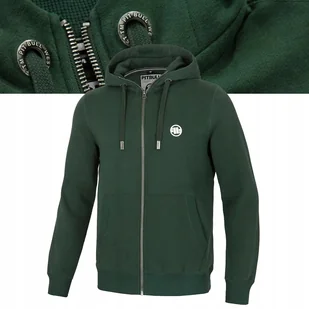 Męska Bluza rozpinana z kapturem Pitbull Small Logo Metalowy Zamek Basic - Bluzy męskie - miniaturka - grafika 1