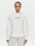 Bluzy damskie - Calvin Klein Bluza Hero Logo K20K205449 Biały Regular Fit - miniaturka - grafika 1