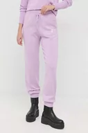 Spodnie damskie - Patrizia Pepe spodnie dresowe damskie kolor fioletowy gładkie - miniaturka - grafika 1