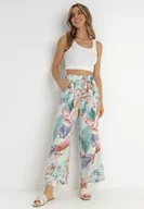 Spodnie damskie - Miętowe Spodnie Claudette - miniaturka - grafika 1