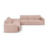 Narożniki - Różowy narożnik z przędzy pętelkowej Bouclé (lewostronny) Molino – Micadoni Home - miniaturka - grafika 1