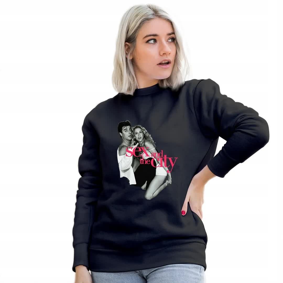 Damska Bluza Czarna Dresowa SEX W WIELKIM MIEŚCIE Dla Fanek Wz Rozmiar M
