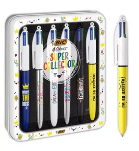 BIC Długopis 4 Colours Messages mix (6szt) - Długopisy - miniaturka - grafika 1