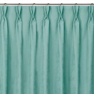 Zasłona MILANA kolor turkusowy styl klasyczny flex 9,5 cm z podwójną zakładką szenila 560x175 homede - CURT/HOM/MILANA/CHENILLE/ - Zasłony - miniaturka - grafika 1