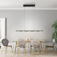 Lampy sufitowe - JUST LIGHT. Lampa wisząca LED Nele, czarna, żelazo, szkło - miniaturka - grafika 1