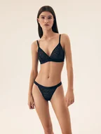 Majtki damskie - Majtki stringi Sesun Bloovii navy L - miniaturka - grafika 1