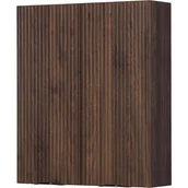 Szafki łazienkowe - Szafka łazienkowa z lamelami wisząca 60x72 Victa Lamello kolor orzech - miniaturka - grafika 1