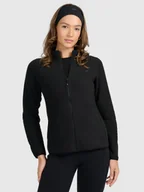 Bluzy damskie - 4F Polar ze stójką slim damski - czarny XXL - miniaturka - grafika 1