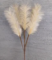 Sztuczne kwiaty - PAMPAS TRAWA PAMPASOWA SZTUCZNA KREMOWA WIĄZKA DŁUGA GAŁĄZKA 100 cm 7szt - miniaturka - grafika 1