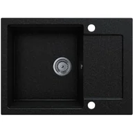 Zlewozmywaki - EOS Zlewozmywak granitowy UNITO z ociekaczem (czarny grafit) - miniaturka - grafika 1