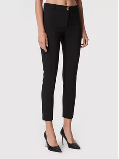Spodnie damskie - Rinascimento Spodnie materiałowe CFC0110515003 Czarny Slim Fit - grafika 1