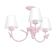 Lampy sufitowe - Milagro Lampa wisząca dziecięca MOTYLEK 3xE14/60W różowa - miniaturka - grafika 1
