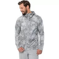 Kurtki męskie - Jack Wolfskin Męska kurtka wiatrówka Prelight, Silver Grey All over, XXL - miniaturka - grafika 1