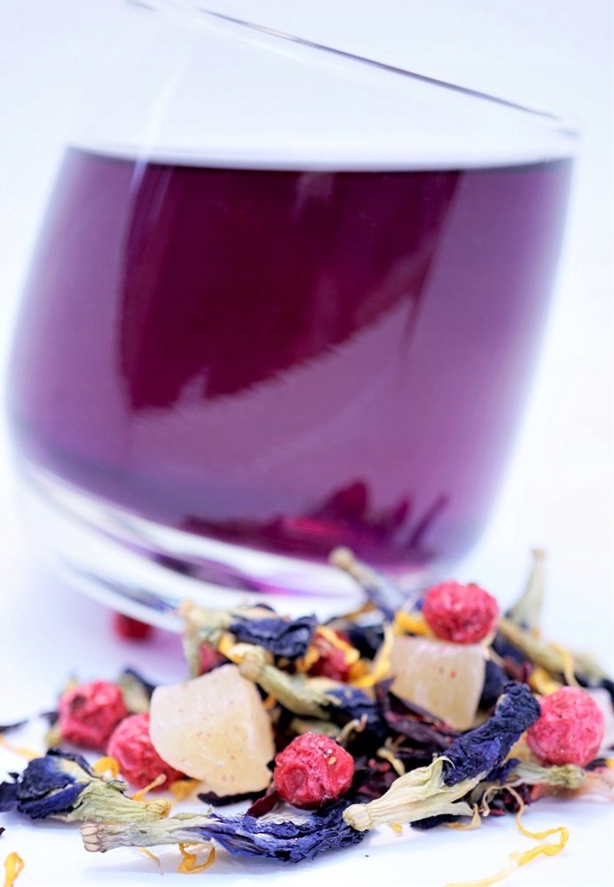 Purpurowe Wyspy 500 g herbata owocowa piękny kolor pyszny smak Nowa