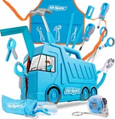 Zabawy w naśladowanie dorosłych - Zestaw Narzędzi 17-Częściowy Zabawek Dla Dzieci Niebieskie Zabawki Zabawa - miniaturka - grafika 1